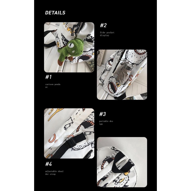 Balo Đi Học Họa Tiết Graffiti Đơn Giản Đa Năng Cho Nam Nữ