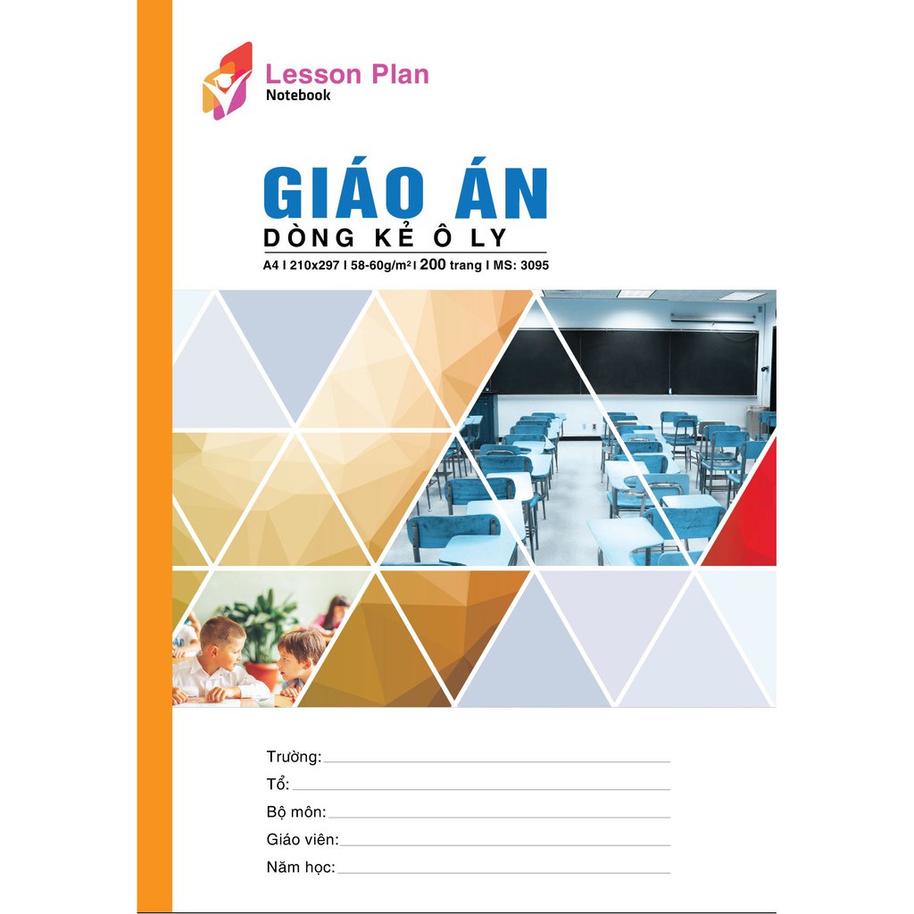 Sổ Giáo án ô ly 200 trang khổ A4 Hải Tiến 3095 / Sổ 4 ô ly cho giáo viên và học sinh luyện viết chữ Hán tiếng Trung