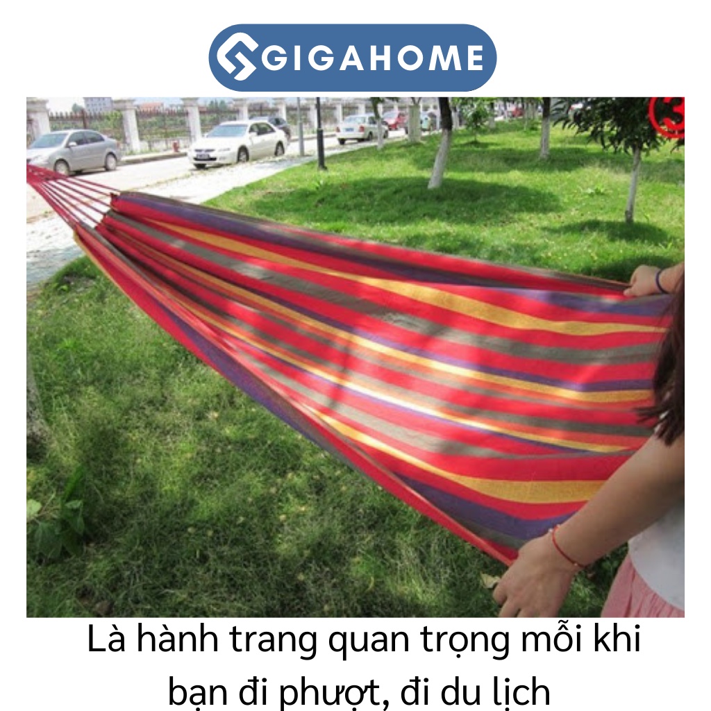 Võng Du Lịch Sợi Vải Đan Canvas GIGAHOME Gấp Gọn Đi Phượt Tiện Lợi Kèm Túi 5689