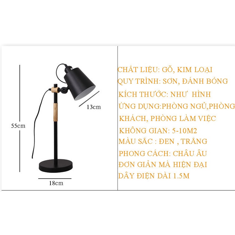 Đèn Bàn Học Sinh, Đèn bàn học ☀️Chống cận☀️ FDB01 kiểu dáng sang trọng, chống lóa mắt, tiết kiệm điện + Bóng đèn