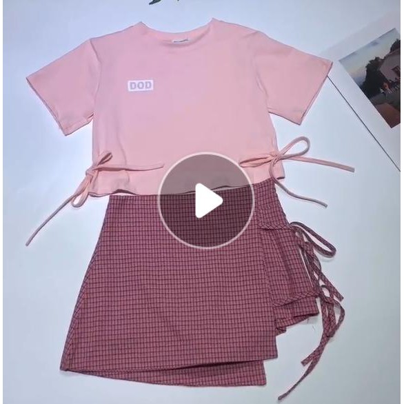 CHÂN VÁY HỌA TIẾT KẺ SỌC PHỐI DÂY ĐAN THỜI TRANG NỮ | BigBuy360 - bigbuy360.vn