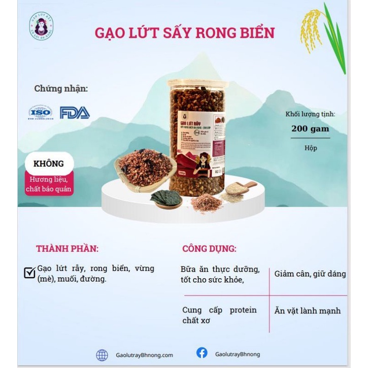 Gạo lứt sấy rong biển Bh.nong