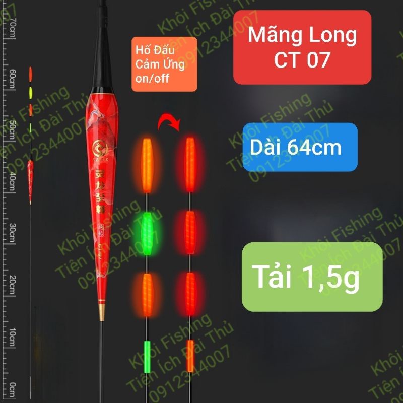 Phao Hố Đấu cảm ứng ngày đêm Mãng Long