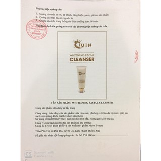 Sữa rửa mặt ngừa mụn Quin