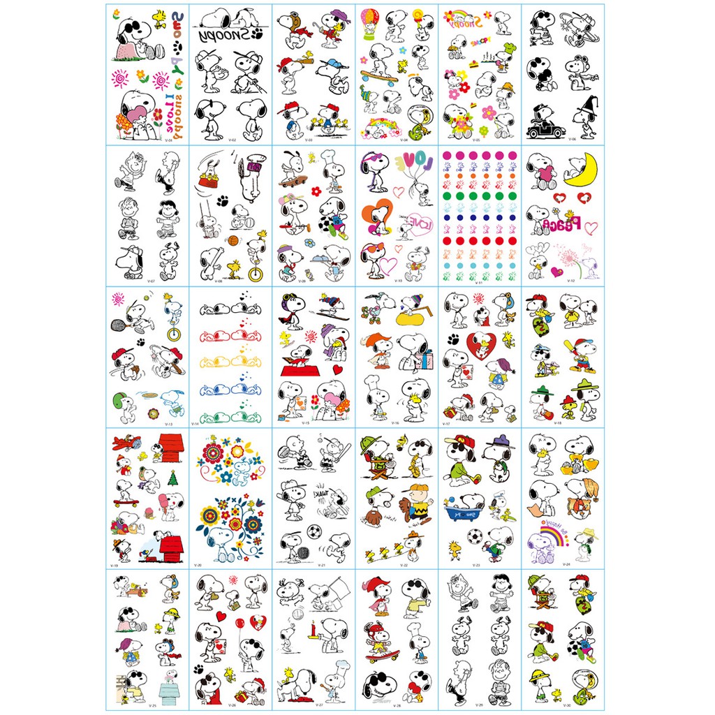 Bộ 30 tờ hình xăm nước Tha Thu mẫu mới