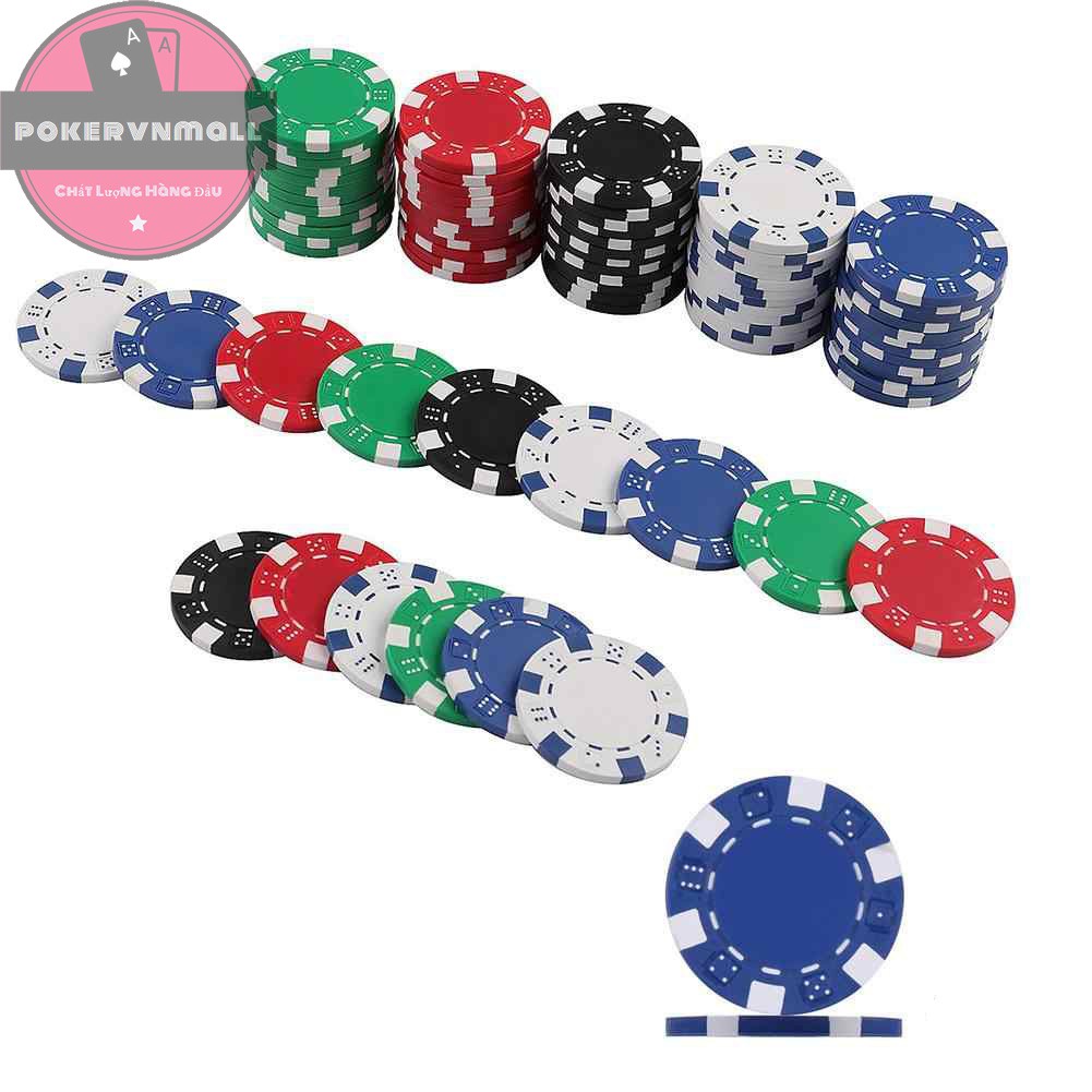 Bộ Poker Chip Không Số  Hàng Cao Cấp Nhập Khẩu