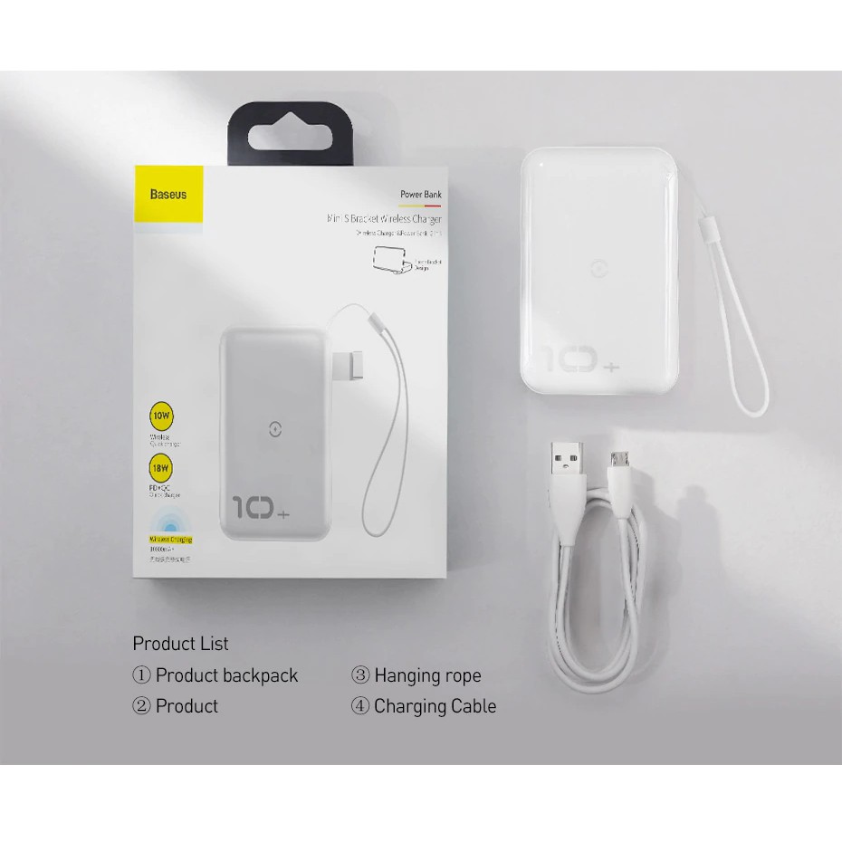 Pin Sạc Dự Phòng Baseus Mini S Bracket (2-in-1) 10.000mAh