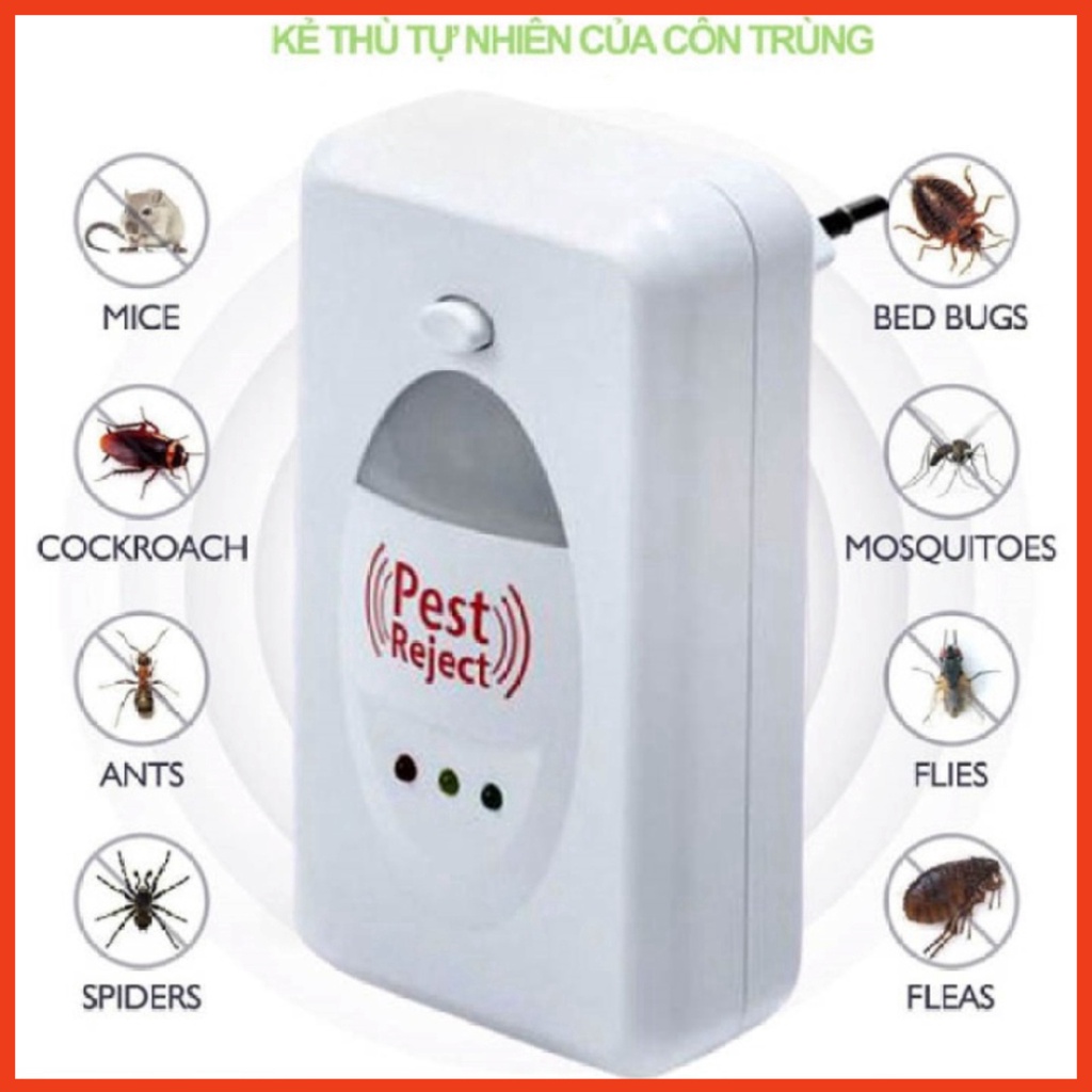Thiết Bị Đuổi Côn Trùng Pest Reject - Máy Đuổi Chuột Gián Muỗi Ruồi Kiến Mối Thông Minh