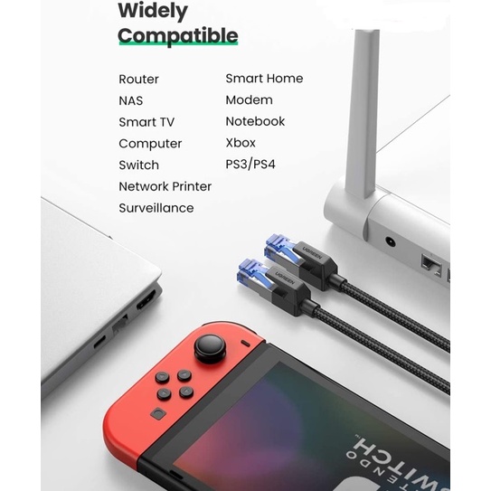 Dây cáp mạng RJ45 Ethernet Cat8 Dài 1m đến 10m Chính hãng Ugreen  80429 80430 80431 80432 80433