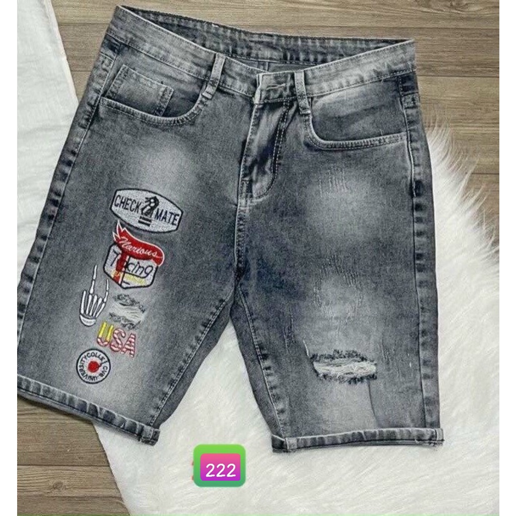 Quần Short Jean, Đùi Rin Nam Co Giãn 4 chiều M90