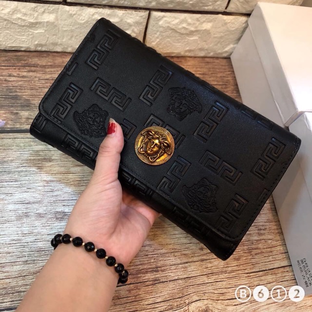 Ví cầm tay Versace hàng xuất dư có dây đeo