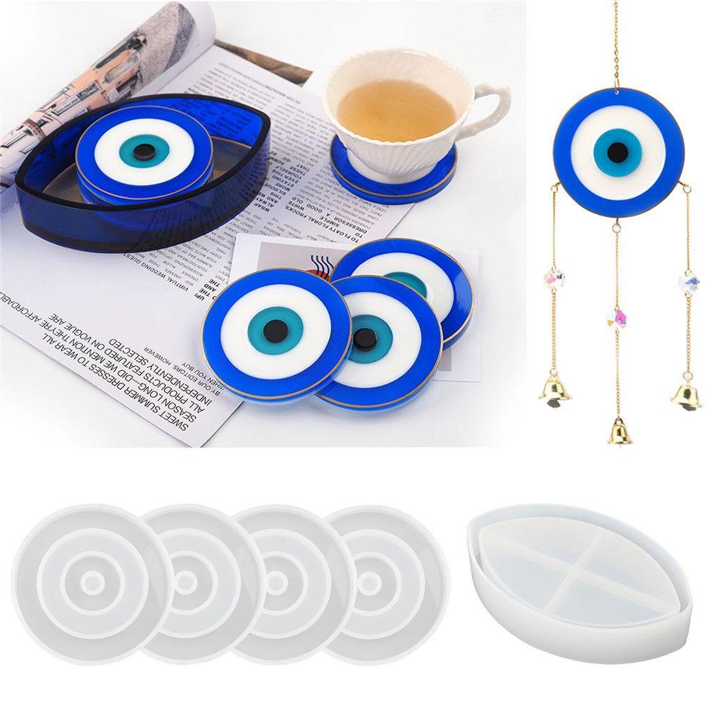 FAY Khuôn Silicone Hình Đôi Mắt Xanh Làm Đế Lót Ly