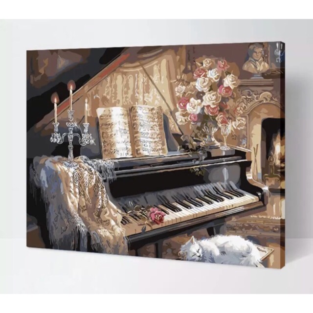 TRANH SƠN DẦU TỰ TÔ MẪU PIANO