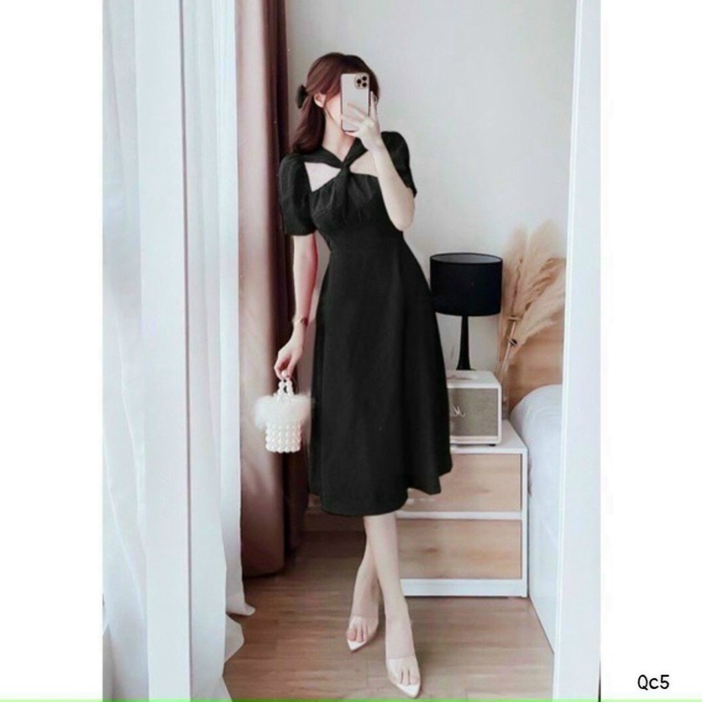 (Free ship) Xả Lỗ Đầm Lụa Nhung Kiểu Dáng Siêu Dễ Thương Đẹp Say Đắm Lòng Người UP VLTN Shop