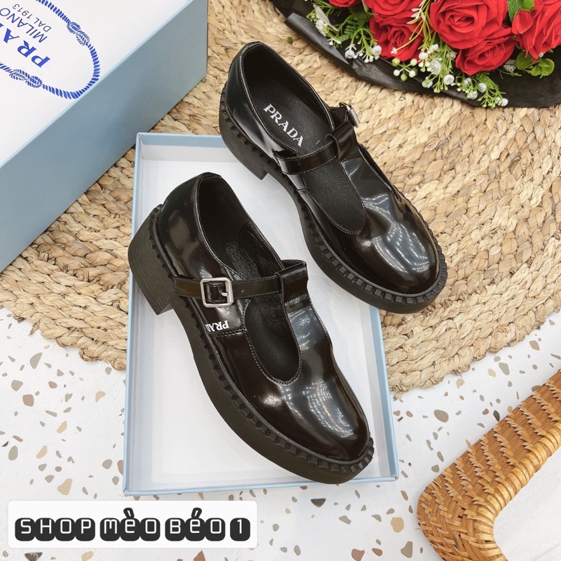 Giày prd cách điệu quai ngang vintage fullbox