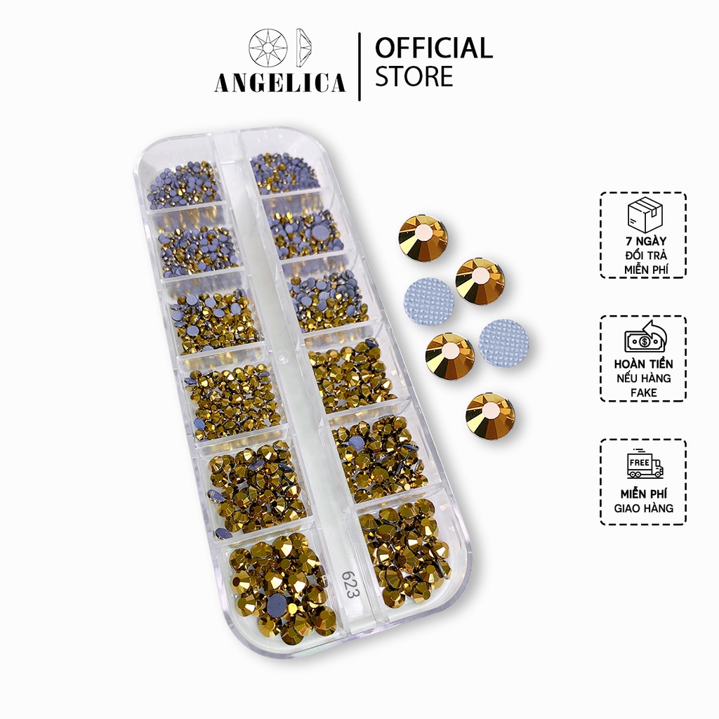 Đá Chân Lưới 12 Khía Vàng Gold ANGELICA 623