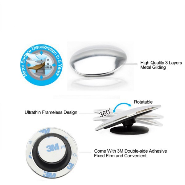 Bộ 2 gương cầu lồi chết chiếu hậu
