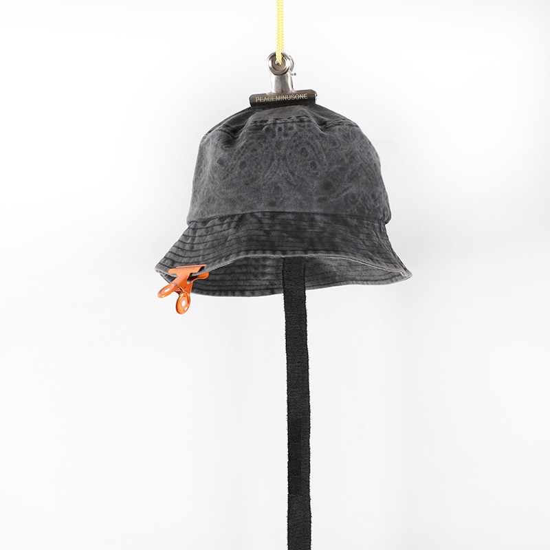 Mũ bucket màu xám bò lót vân PMO siêu sịn có dây