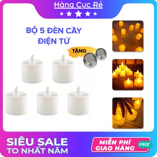 Bộ 5 Đèn cầy điện tử giá rẻ 💙Freeship💙 Đèn trang trí kèm pin - Shop Hàng Cực Rẻ