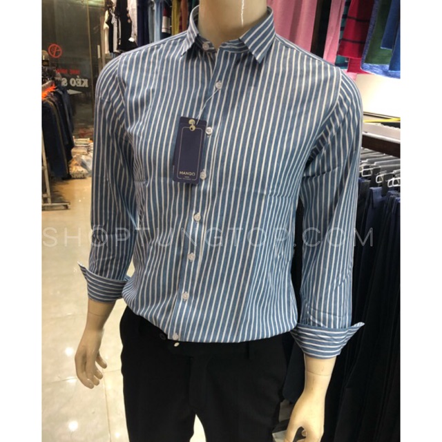 Áo sơ mi nam MANGO chất đẹp thấm hút mồ hôi trẻ trung thanh lịch hàngVNXK giá rẻ hơn Shop