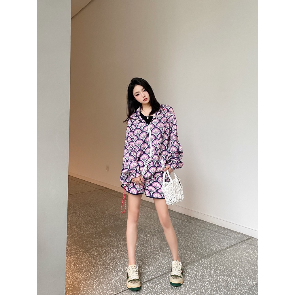 Set quần áo nữ thời trang cao cấp Adidas x Gucci GG GC phong cách cá tính, năng động