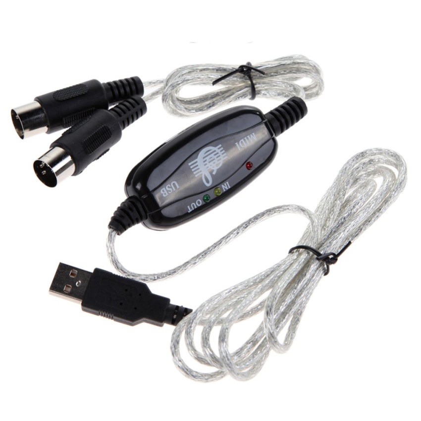 Dây cáp Midi to USB Cable cho Organ, Máy tính, Keyboard, Piano