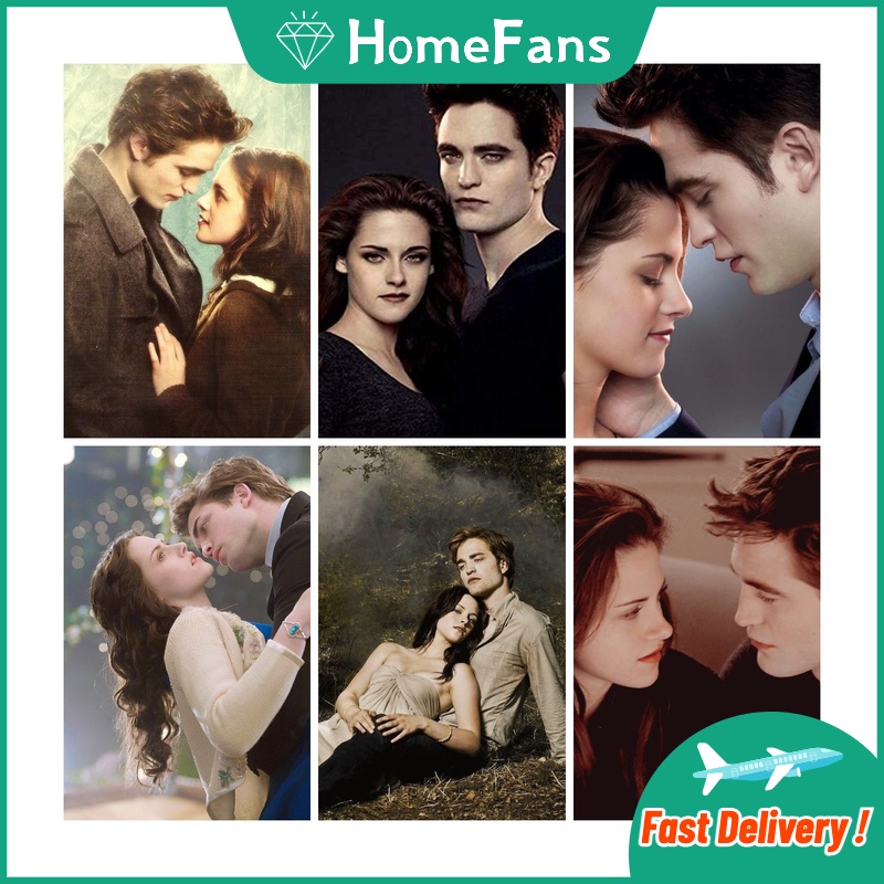 Bộ Tranh Đính Đá 5D Tự Làm Hình Kristen Stewart Và Robert Pattinson Trang Trí Nhà Cửa 40x50cm