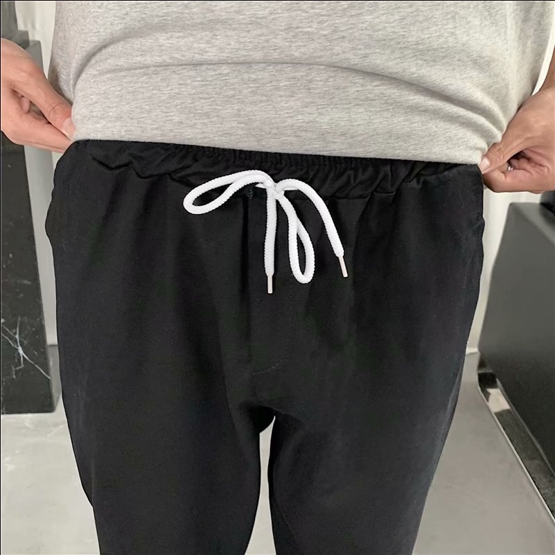 đơn sắc Thời trang quần tây nam và nữ rộng rãi giản dị phong cách Hàn Quốc unisex Hợp thời trang Quần ống suông đơn sắc