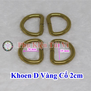 Khoen D vàng cổ 2cm