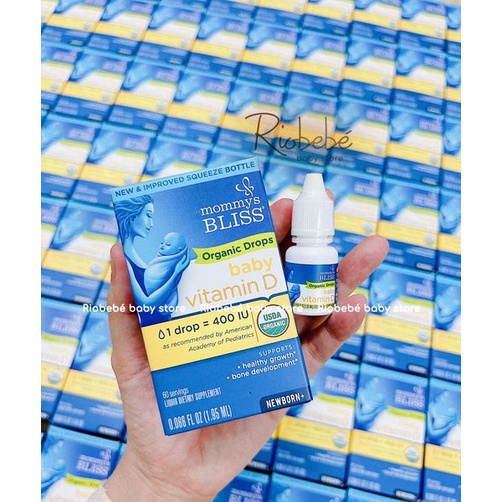 Vitamin D3 hữu cơ Mommy's Bliss cho bé từ 0-1 tuổi