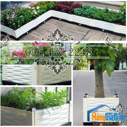 Chậu nhựa PP Loại 1 ghép trồng rau thông minh có bảo hành bán phụ kiện rời 50x50x22