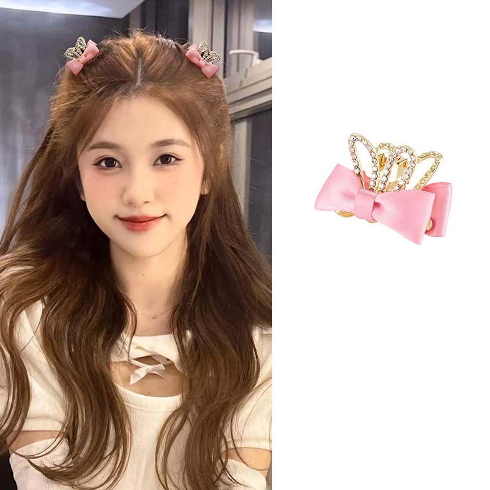 Kẹp Tóc Mini Đính Nơ Tai Thỏ MOCHO Thời Trang Cho Nữ|Kẹp Tóc Công Chúa Lấp Lánh