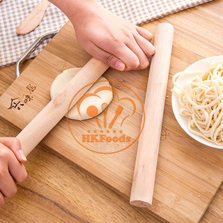 Cán lăn gỗ/ cây lăn bột gỗ 28cm - 30cm