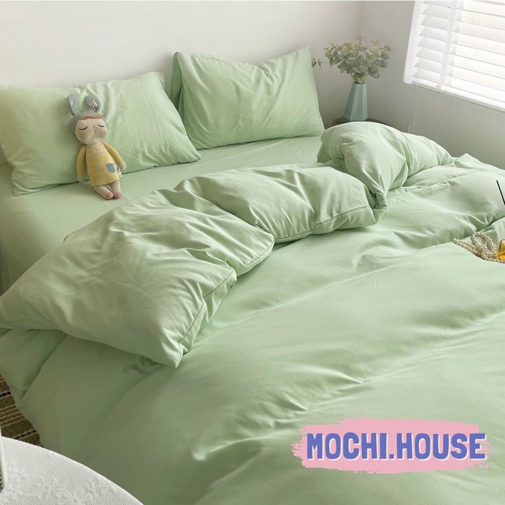 (17 màu) Bộ chăn ga gối cotton tici notag Mochi.house, màu sắc vintage, mẫu mới hot trend 2022, ga giường đẹp | BigBuy360 - bigbuy360.vn
