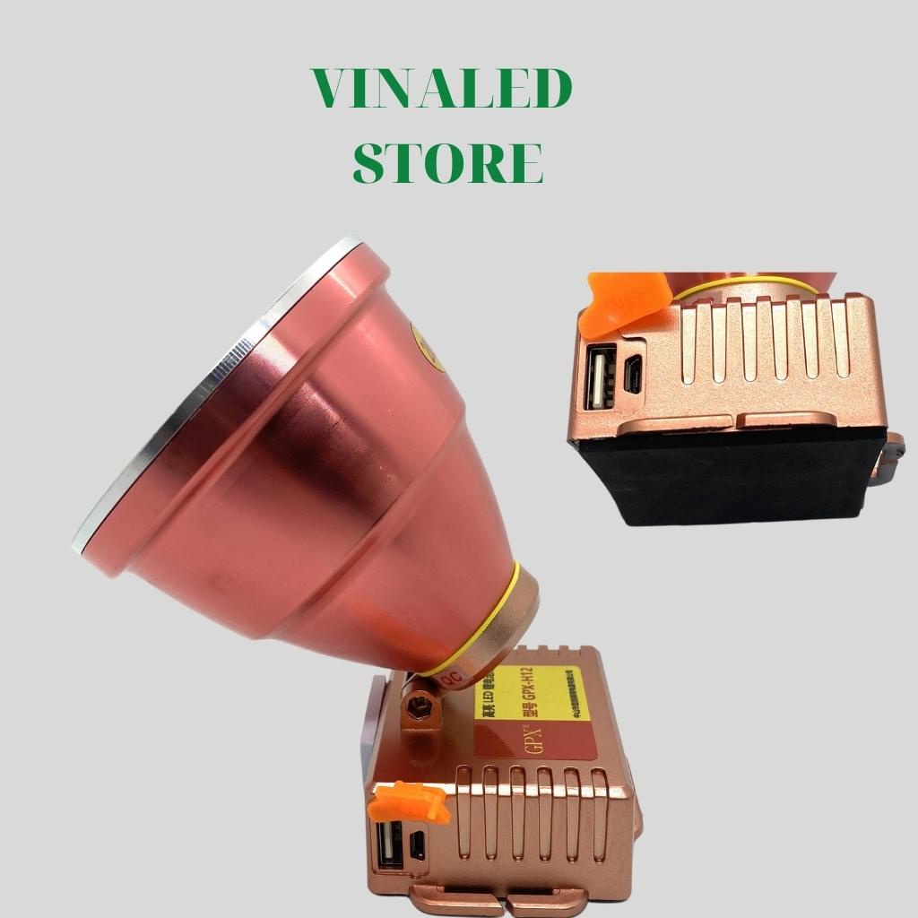 Đèn pin siêu sáng đèn đội đầu GPX H12 chiếu xa 500M chóa 10cm