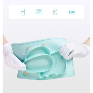 (FREESHIP ĐƠN 50K) Khay Hải Mã Silicon Chống Lật Cho Bé