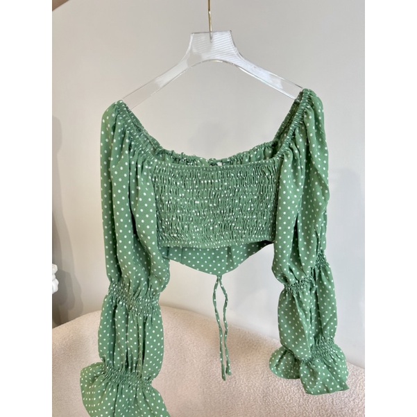 Summer polka dot croptop