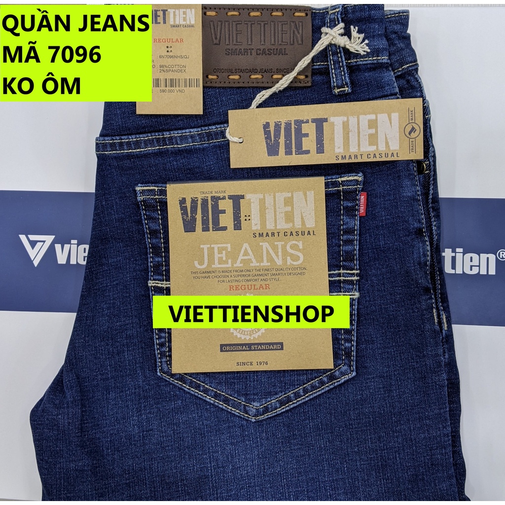 (7096 JR) QUẦN JEANS VIỆT TIẾN FORM THOẢI MÁI, RỘNG RÃI REGULAR