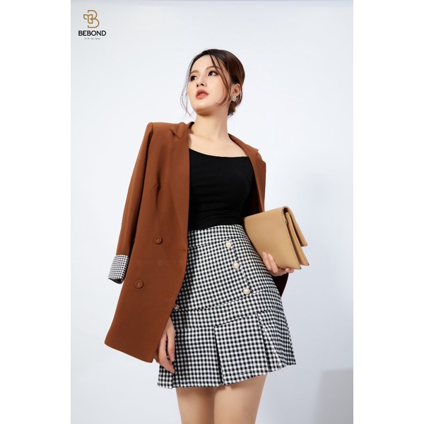 Áo Khoác Blazer Nữ BEBOND Phong Cách Hàn Quốc Kiểu Dáng 2 Lớp Năng Động Trẻ Trung BBA15