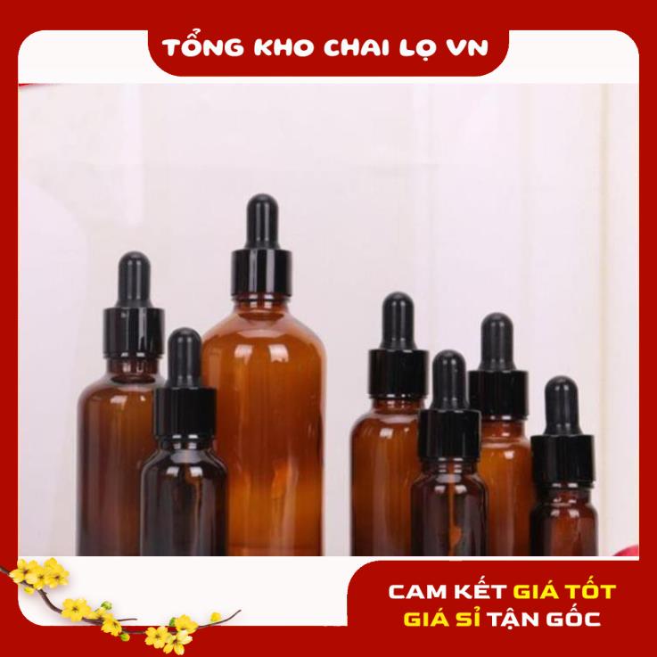 Lọ Chiết Serum ❤ SIÊU RẺ ❤ [30ml] Chai lọ đựng tinh dầu bóp giọt khoen đen chiết serum , phụ kiện du lịch