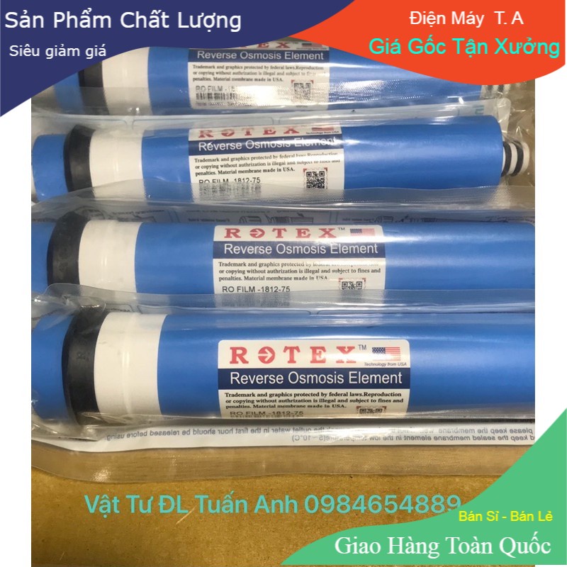 Lõi Lọc Nước RO Rotex 15 Vòng Đầu 75 USA ( Quét mã QR Chính Hãng 100%)