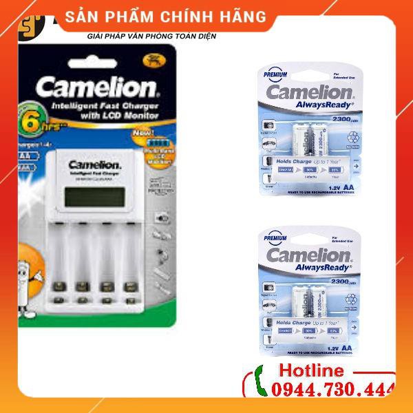 Combo Bộ sạc pin + 4 pin sạc AA 2300mA Camelion dailyphukien