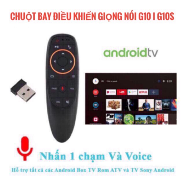 Android TV Box V10 Premium RK3318 RAM 4GB ANDROID TV 9.0 tặng kèm chuột bay G10S