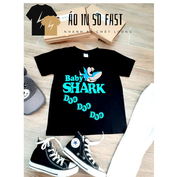 Áo thun thời trang trẻ em Ba.by shark cá mập siêu cute vải mát