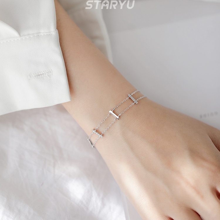 Vòng Tay Mạ Bạc 925 Thiết Kế Rỗng Cho Nữ