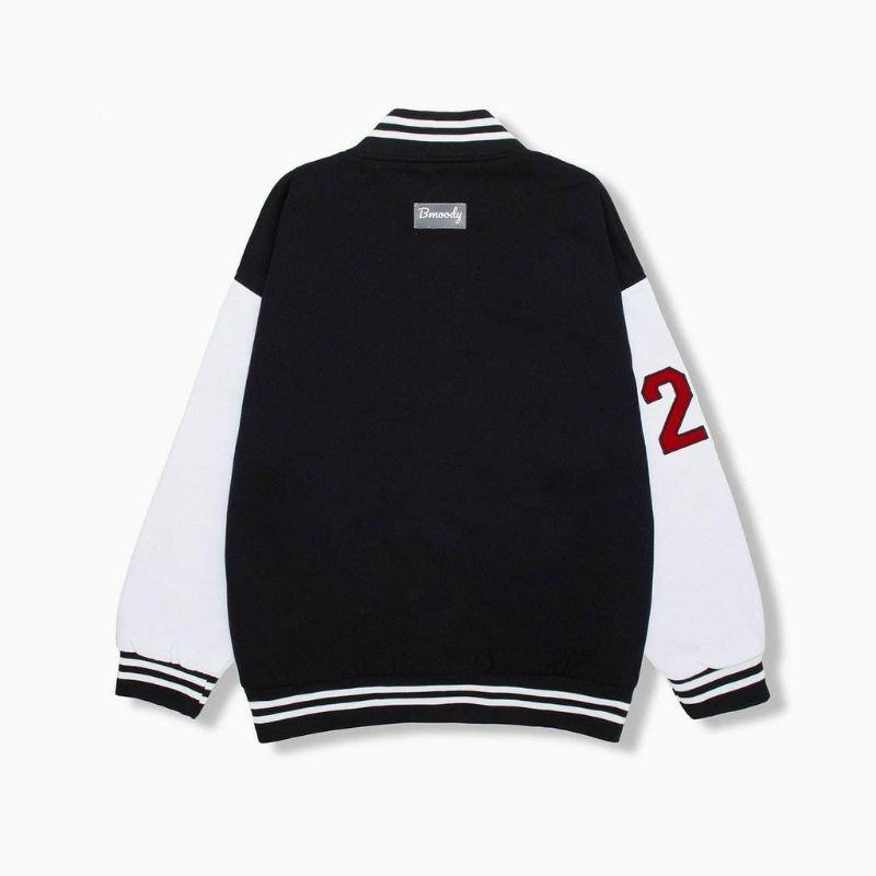 Áo khoác bomber Jacket dù 2 lớp phong cách Hàn Quốc, áo khoác nam nữ phối tay in chữ BMOODY