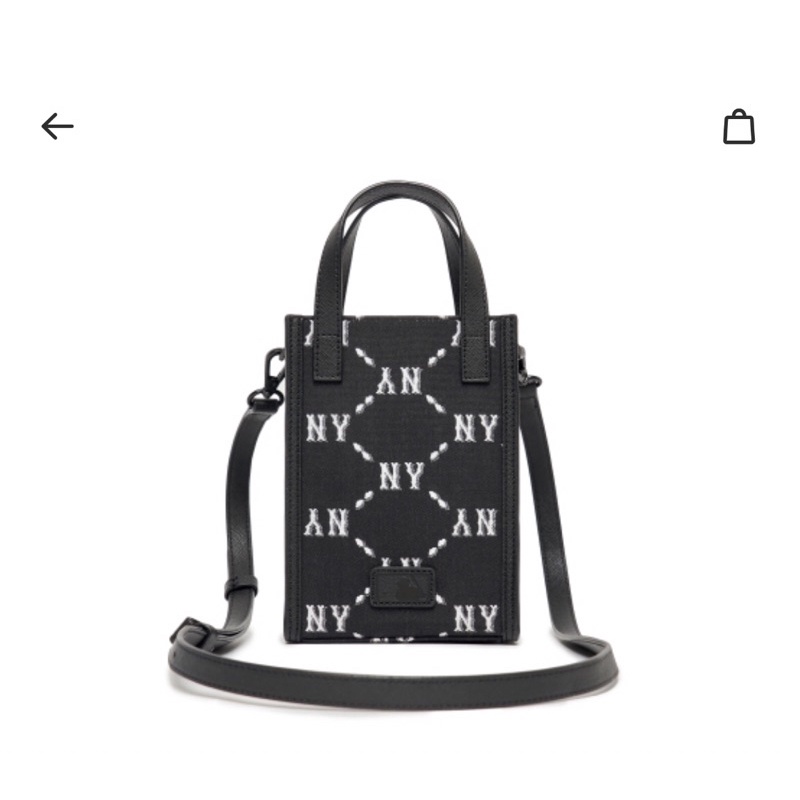 Túi MLB handphone jacquard Dia Mono ss22 đen