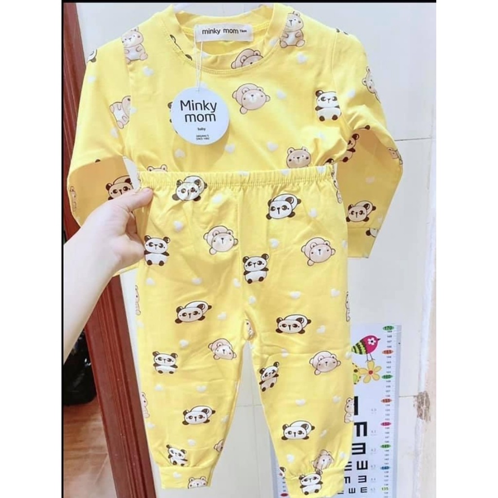 Bộ quần áo thu đông cho bé trai bé gái Minky Mom dài chất cotton cao cấp mềm mịn thấm hút tốt ATKID Việt Nam