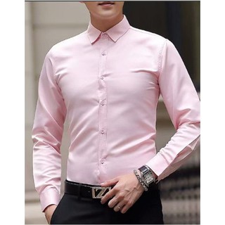 ÁO SƠ MI MÀU HỒNG PHẤN VẢI LỤA CAO CẤP