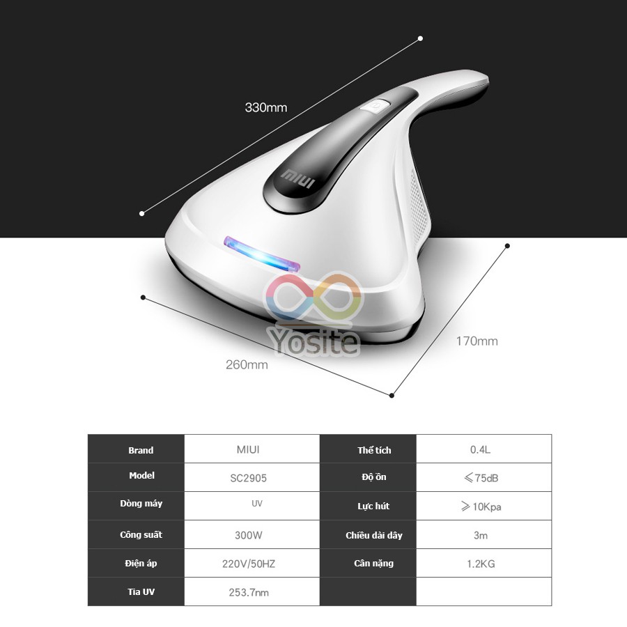 [Mã ELHA22 giảm 6% đơn 300K] Máy hút bụi nệm hút bụi diệt khuẩn tia UV SC2905 khử trùng chuyên nghiệp hút cực khỏe